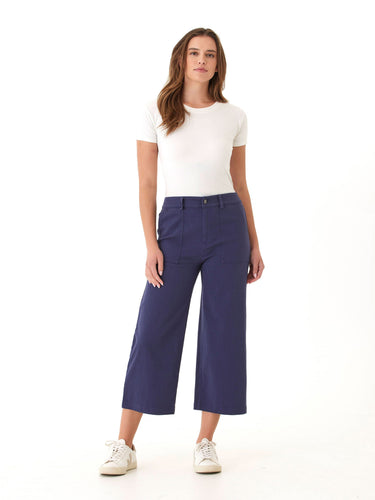 Pamela Stretch Twill Wide Leg Crop Pant Womens Bottoms Pants Threads 4 Thought