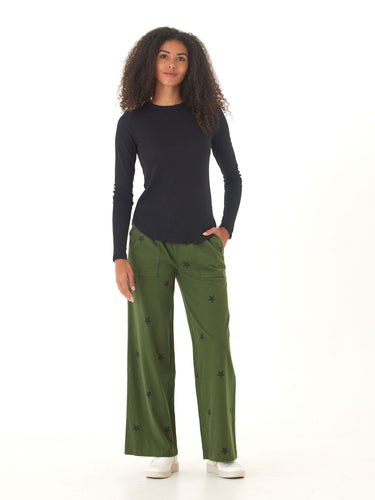 Cleo Stars Stretch Twill Wide Leg Pant Threads 4 Thought
