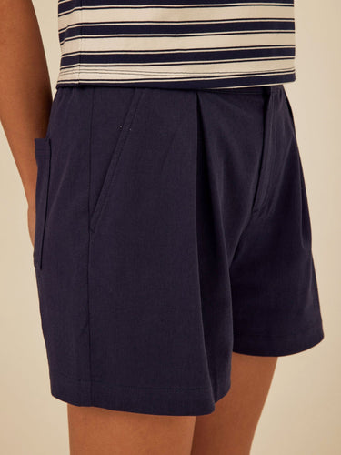 Selene Stretch Twill Pleated Short Threads 4 Thought