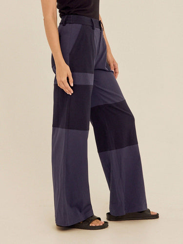 Pamela Patchwork Stretch Twill Wide Leg Capri Pant Womens Bottoms Pants Threads 4 Thought