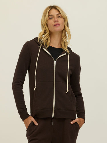 Core Triblend Fleece Classic Zip Hoodie Womens Outerwear Sweatshirt Threads 4 Thought