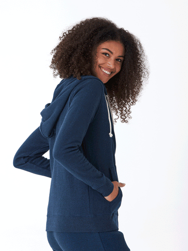 Triblend Zip Hoodie Womens Outerwear Sweatshirt Threads 4 Thought