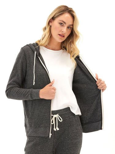 Triblend Zip Hoodie Womens Outerwear Sweatshirt Threads 4 Thought