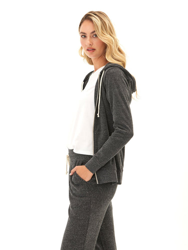 Triblend Zip Hoodie Womens Outerwear Sweatshirt Threads 4 Thought