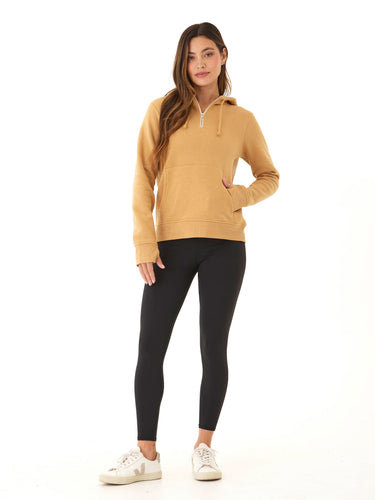 Sinead 1/4 Zip Triblend Fleece Hoodie Womens Outerwear Sweatshirt Threads 4 Thought