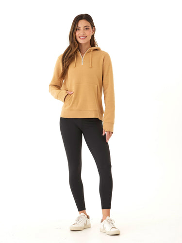 Sinead 1/4 Zip Triblend Fleece Hoodie Womens Outerwear Sweatshirt Threads 4 Thought