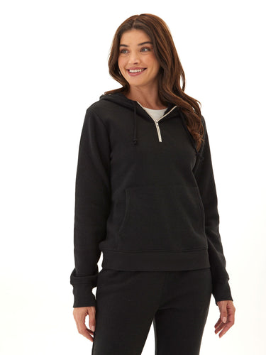 Sinead 1/4 Zip Triblend Fleece Hoodie Womens Outerwear Sweatshirt Threads 4 Thought