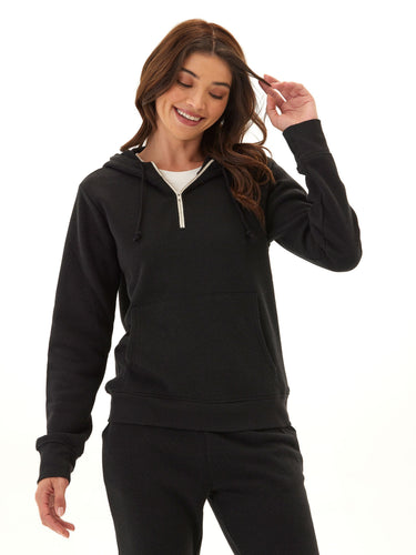 Sinead 1/4 Zip Triblend Fleece Hoodie Womens Outerwear Sweatshirt Threads 4 Thought