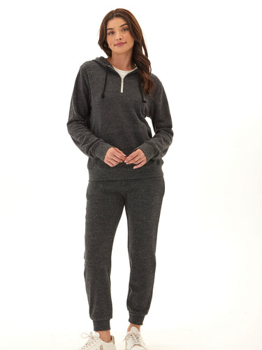 Sinead 1/4 Zip Triblend Fleece Hoodie Womens Outerwear Sweatshirt Threads 4 Thought