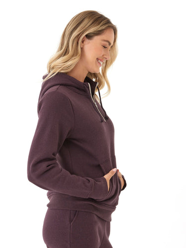 Sinead 1/4 Zip Triblend Fleece Hoodie Womens Outerwear Sweatshirt Threads 4 Thought