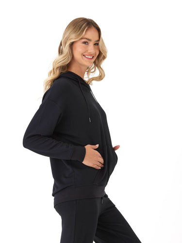 Madge Feather Fleece Pullover Hoodie Womens Outerwear Sweatshirt Threads 4 Thought