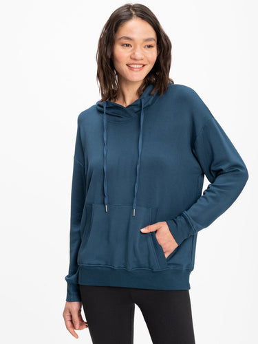 Madge Feather Fleece Pullover Hoodie Womens Outerwear Sweatshirt Threads 4 Thought