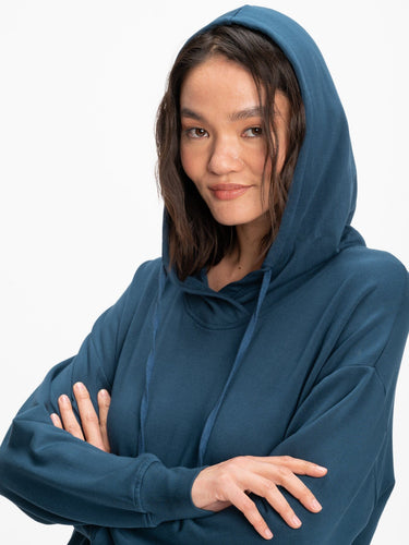 Madge Feather Fleece Pullover Hoodie Womens Outerwear Sweatshirt Threads 4 Thought