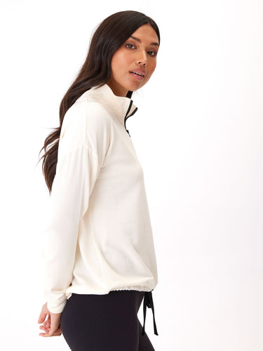 Nyla Feather Fleece Half Zip Pullover Womens Outerwear Sweatshirt Threads 4 Thought