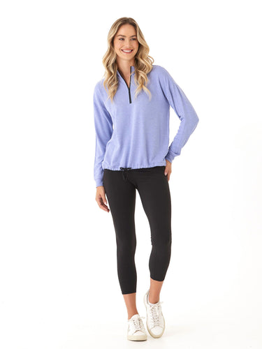 Nyla Feather Fleece Half Zip Pullover Womens Outerwear Sweatshirt Threads 4 Thought