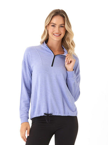 Nyla Feather Fleece Half Zip Pullover Womens Outerwear Sweatshirt Threads 4 Thought