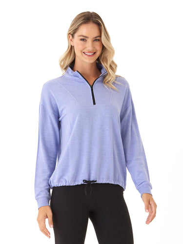 Nyla Feather Fleece Half Zip Pullover Womens Outerwear Sweatshirt Threads 4 Thought