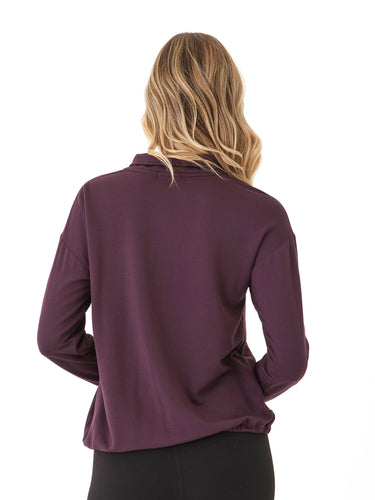 Nyla Feather Fleece Half Zip Pullover Womens Outerwear Sweatshirt Threads 4 Thought