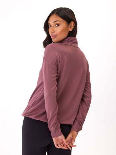 Nyla Feather Fleece Half Zip Pullover Womens Outerwear Sweatshirt Threads 4 Thought