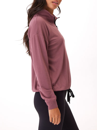 Nyla Feather Fleece Half Zip Pullover Womens Outerwear Sweatshirt Threads 4 Thought