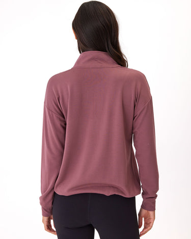 Nyla Feather Fleece Half Zip Pullover Womens Outerwear Sweatshirt Threads 4 Thought 