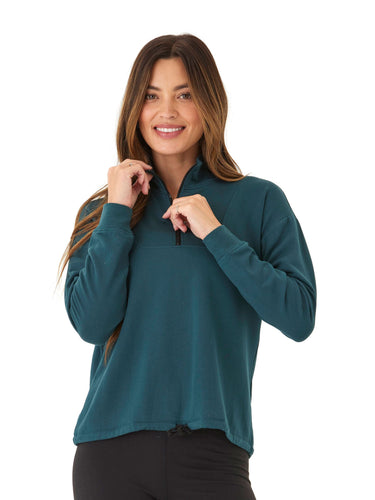 Nyla Feather Fleece Half Zip Pullover Womens Outerwear Sweatshirt Threads 4 Thought