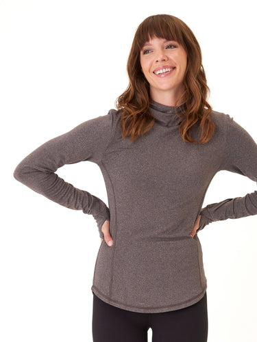 Linnaea Luxe Jersey Fitted Hoodie Womens Tops Long Threads 4 Thought