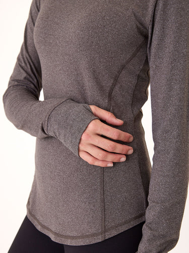 Linnaea Luxe Jersey Fitted Hoodie Womens Tops Long Threads 4 Thought