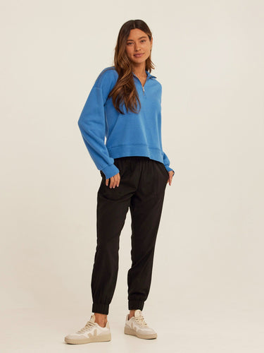 Constance Triblend Fleece Half Zip Pullover Womens Outerwear Sweatshirt Threads 4 Thought
