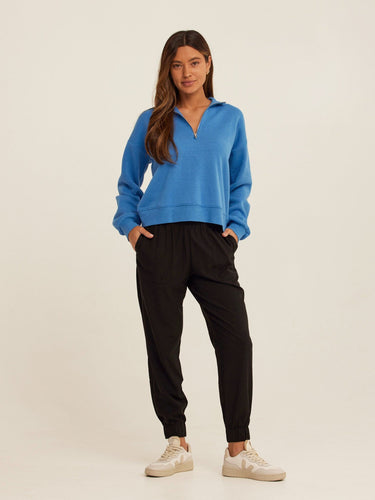 Constance Triblend Fleece Half Zip Pullover Womens Outerwear Sweatshirt Threads 4 Thought
