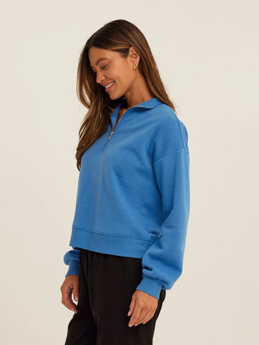 Constance Triblend Fleece Half Zip Pullover Womens Outerwear Sweatshirt Threads 4 Thought