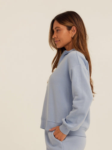 Constance Triblend Fleece Half Zip Pullover Womens Outerwear Sweatshirt Threads 4 Thought
