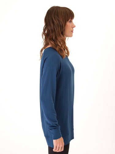Ohara Feather Fleece Off Shoulder Sweatshirt Womens Tops Long Threads 4 Thought