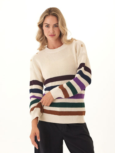 Simone Button Detail Sweater Womens Outerwear Sweater Threads 4 Thought