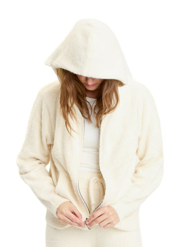 Alyce Fuzzy Knit Hoodie Womens Outerwear Sweater Threads 4 Thought