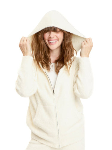 Alyce Fuzzy Knit Hoodie Womens Outerwear Sweater Threads 4 Thought