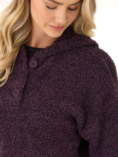Tanisha Boucle Henley Hoodie Womens Outerwear Sweater Threads 4 Thought