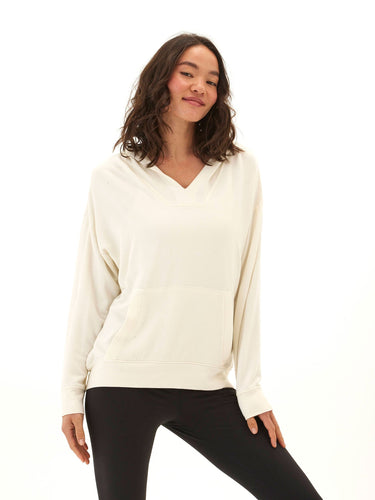 Raya Feather Fleece Pullover Hoodie Womens Outerwear Sweatshirt Threads 4 Thought