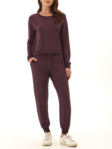Suzanne Feather Fleece Raglan Pullover Womens Outerwear Sweatshirt Threads 4 Thought