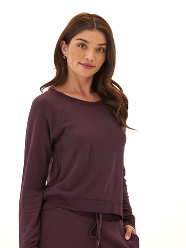 Suzanne Feather Fleece Raglan Pullover Womens Outerwear Sweatshirt Threads 4 Thought