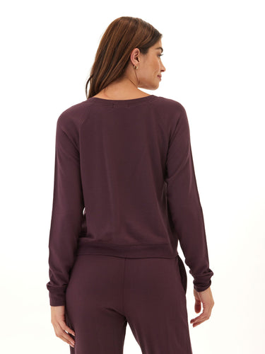 Suzanne Feather Fleece Raglan Pullover Womens Outerwear Sweatshirt Threads 4 Thought