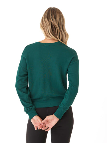 Elyzza Feather Fleece V-Neck Pullover Womens Tops Long Tee Threads 4 Thought