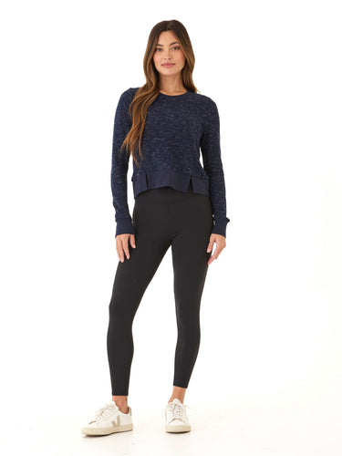 Marie Rhythm Slub Step-Hem Pullover Womens Tops Long Tee Threads 4 Thought