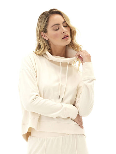 Shai Cozy Fleece Cowl Neck Pullover Womens Outerwear Sweatshirt Threads 4 Thought