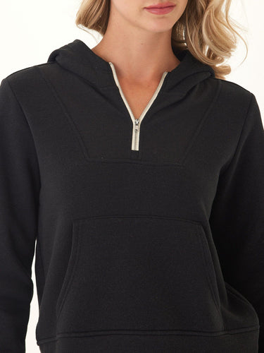 Tyra Triblend Fleece Quarter Zip Hoodie Womens Outerwear Sweatshirt Threads 4 Thought