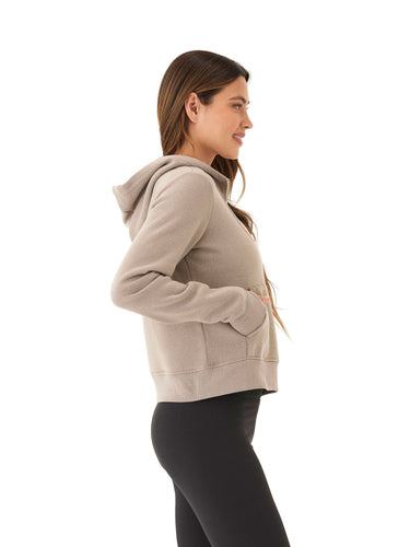 Tyra Triblend Fleece 1/4-Zip Hoodie Womens Outerwear Sweatshirt Threads 4 Thought