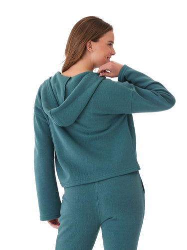 Raychelle Triblend Fleece Pocket Hoodie Womens Outerwear Sweatshirt Threads 4 Thought