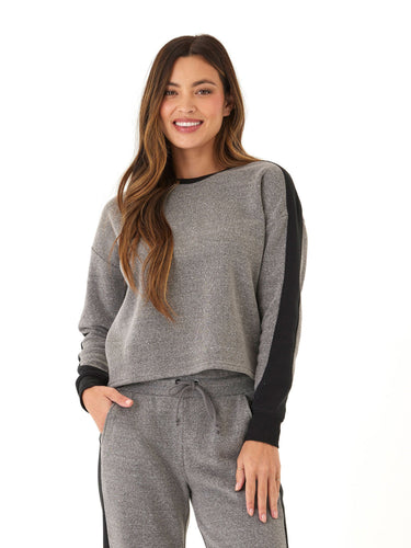 Sadia Triblend Fleece Colorblock Pullover Womens Outerwear Sweatshirt Threads 4 Thought