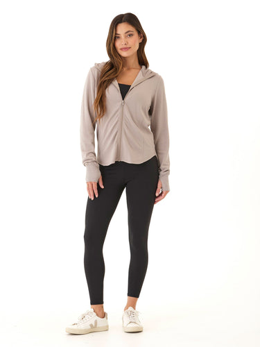 Ophelia Feather Fleece Zip Hoodie Womens Outerwear Sweatshirt Threads 4 Thought