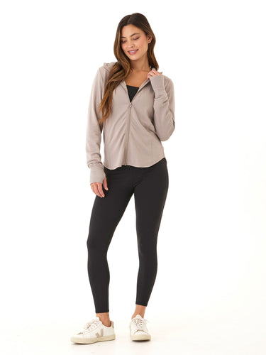 Ophelia Feather Fleece Zip Hoodie Womens Outerwear Sweatshirt Threads 4 Thought
